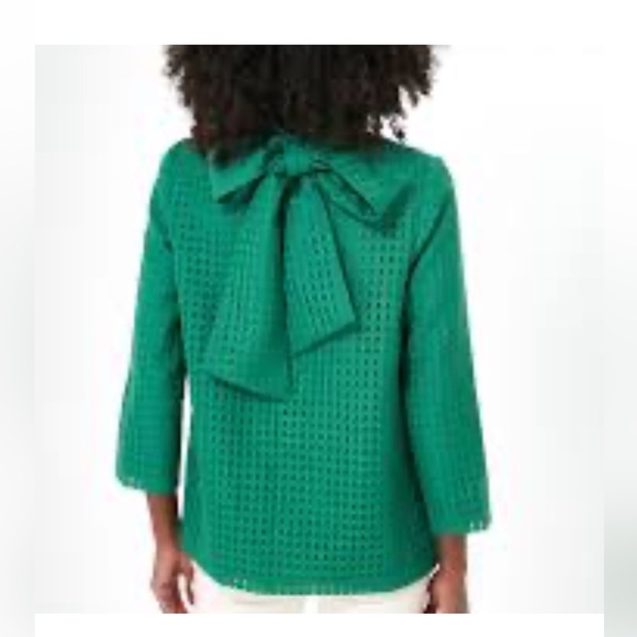 NWOT Tuckernuck Emerald Green Burnout Faye Blouse - Picture 2 of 9